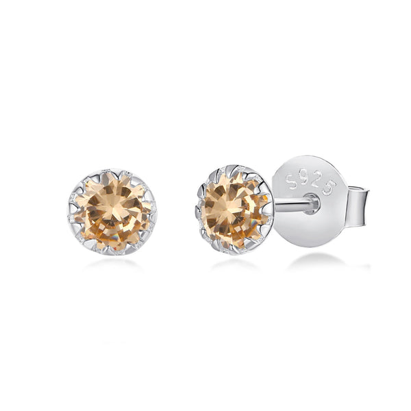 [Clover Jewelrys]Pendientes redondos brillantes y coloridos