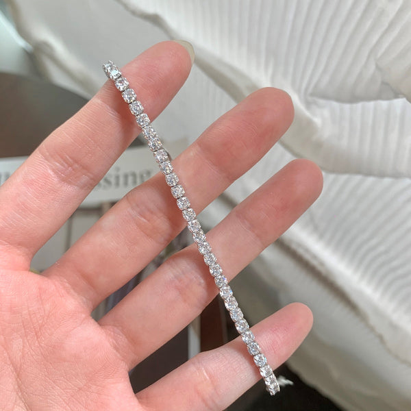 [Clover Jewelrys]Pulsera diaria de corte redondo brillante