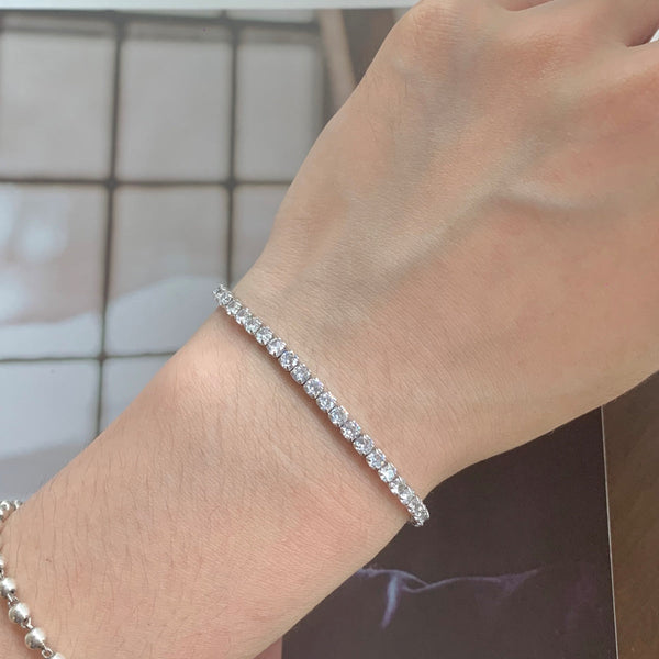 [Clover Jewelrys]Pulsera diaria de corte redondo brillante