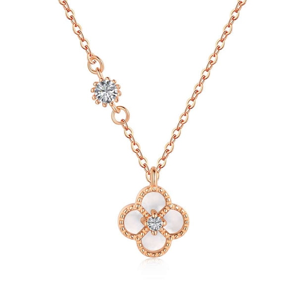 [Clover Jewelrys]Delicado Collar con Forma de Flor