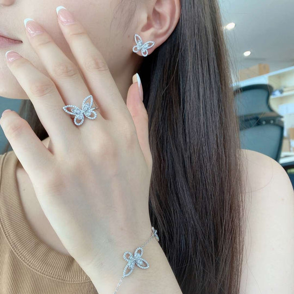 [CloverJewelrys]Pulsera de colgante mariposa delicada