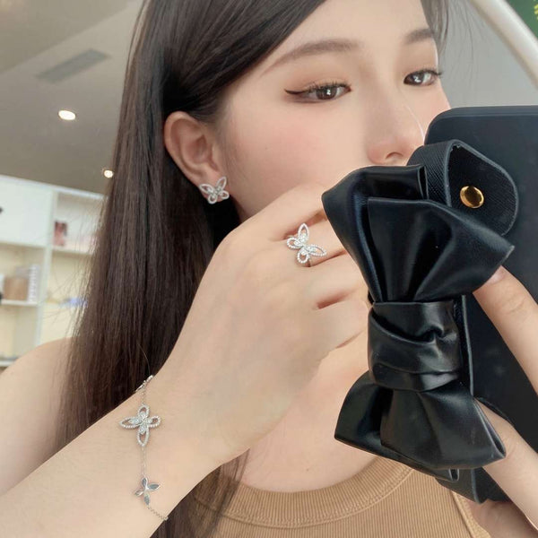 [CloverJewelrys]Pulsera de colgante mariposa delicada