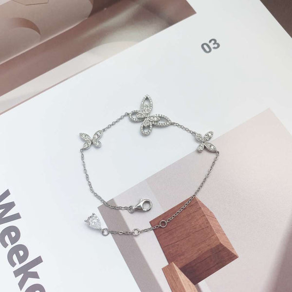 [CloverJewelrys]Pulsera de colgante mariposa delicada