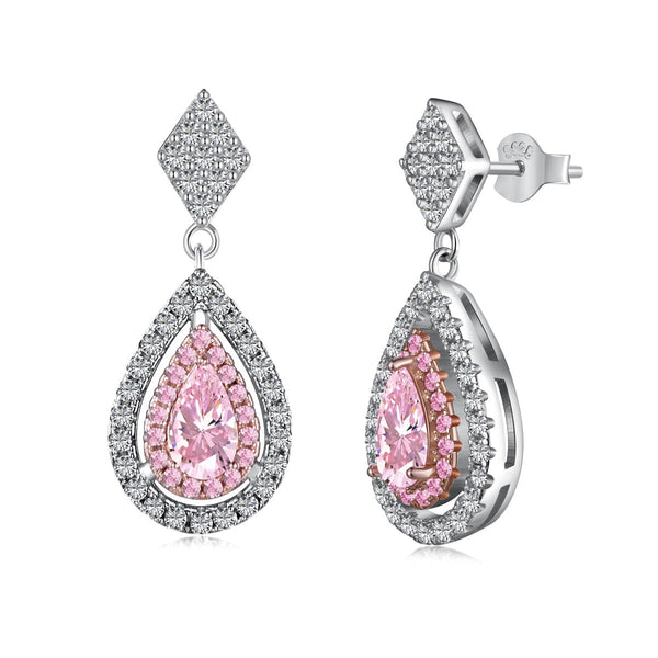 [Clover Jewelrys]Pendientes de banquete con forma de gota de agua, delicados y ornamentados