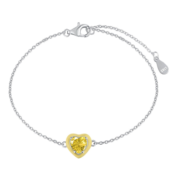 [Clover Jewelrys]Pulsera Chispeante de Corazón Romántico para Enamorados