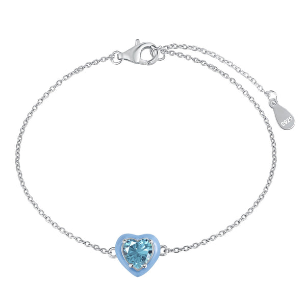[Clover Jewelrys]Pulsera Chispeante de Corazón Romántico para Enamorados