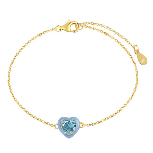 [Clover Jewelrys]Pulsera Chispeante de Corazón Romántico para Enamorados