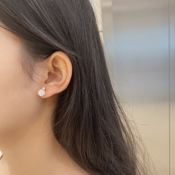 [Clover Jewelrys]Pendientes de Perlas con Sirena Sinfónica
