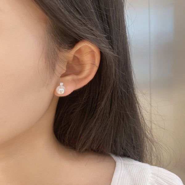 [Clover Jewelrys]Pendientes de Perlas con Sirena Sinfónica