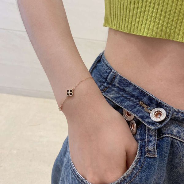 [Clover Jewelrys]Delicada pulsera de trébol de cuatro hojas