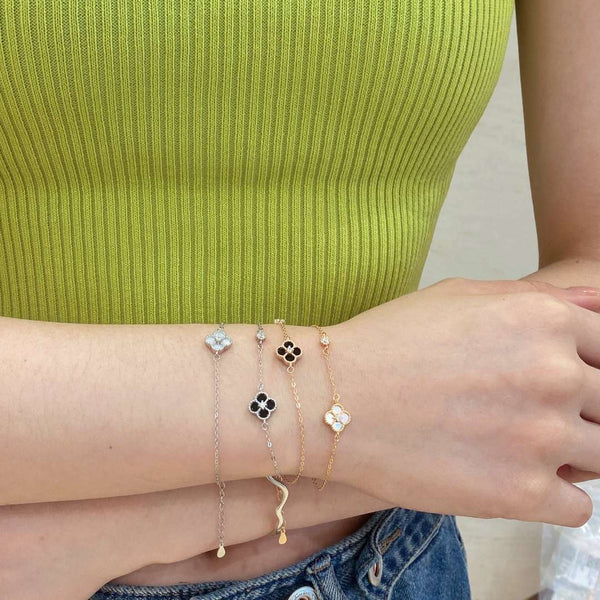 [Clover Jewelrys]Delicada pulsera de trébol de cuatro hojas
