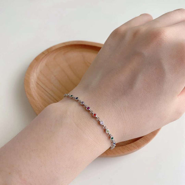 [Clover Jewelrys]Pulsera con conjunto de cuentas de colores