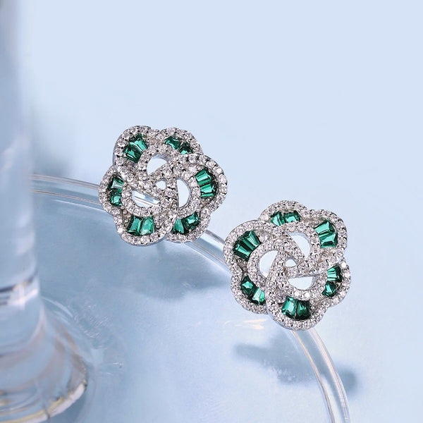 [Clover Jewelrys]Exquisitos Pendientes Diarios con Forma de Flor