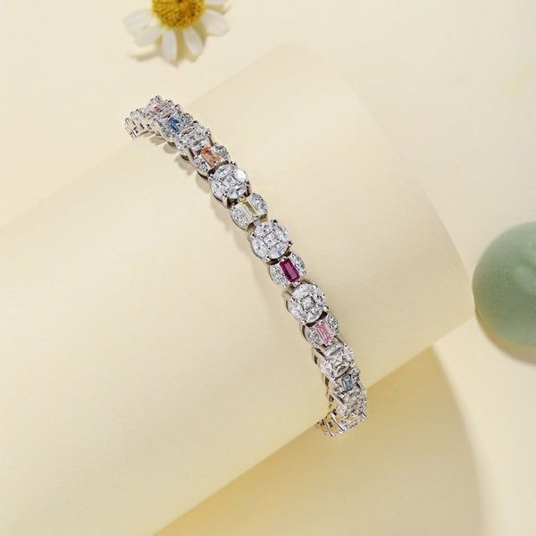 [Clover Jewelrys]Pulsera diaria radiante deslumbrante de corte múltiple