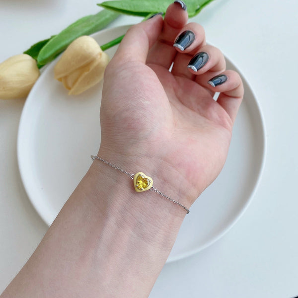 [Clover Jewelrys]Pulsera Chispeante de Corazón Romántico para Enamorados