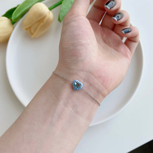 [Clover Jewelrys]Pulsera Chispeante de Corazón Romántico para Enamorados
