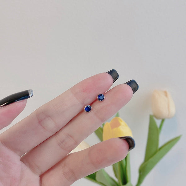 [Clover Jewelrys]Pendientes redondos brillantes y coloridos