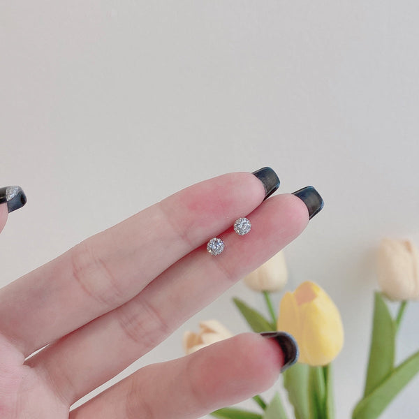 [Clover Jewelrys]Pendientes redondos brillantes y coloridos