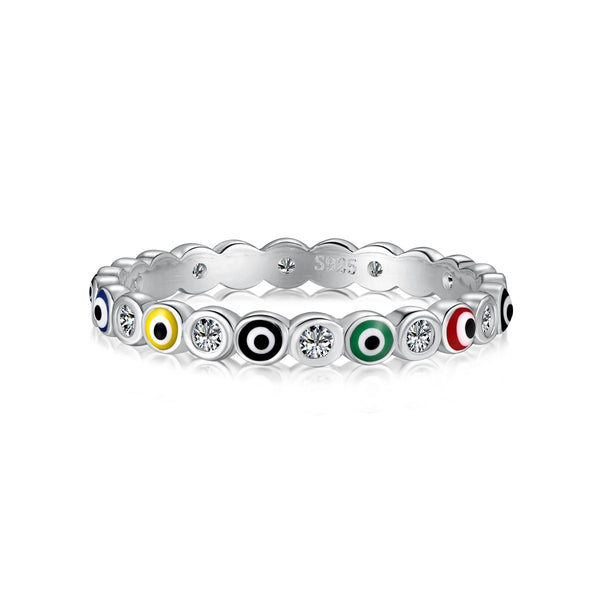 [Clover Jewelrys]Anillo diario vibrante de forma redonda brillante