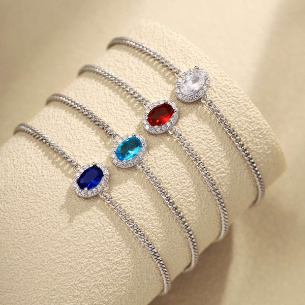 [Clover Jewelrys]Exquisita pulsera de forma ovalada