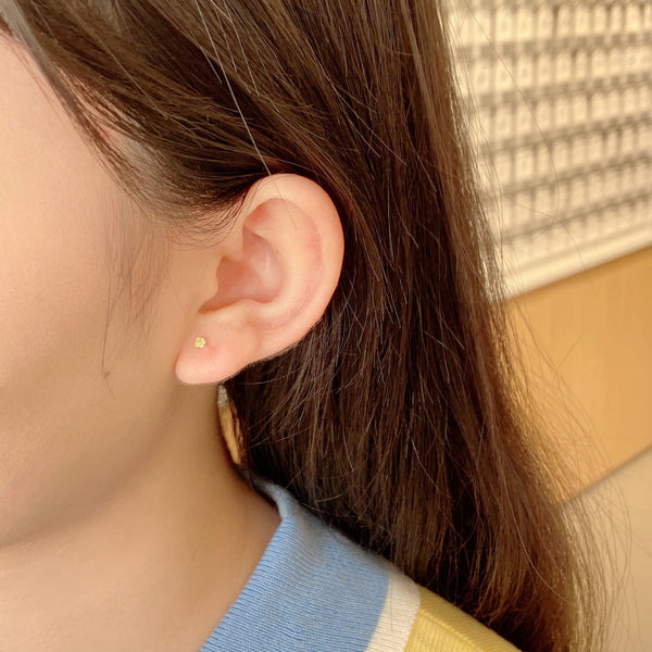 [Clover Jewelrys]Pendientes Solitario Delicados
