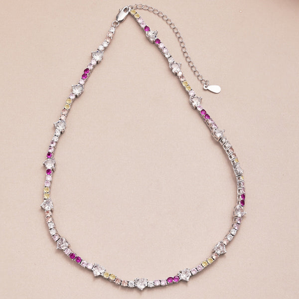 [Clover Jewelrys]Delicada Cadena Tennis de Arcoíris de Colores