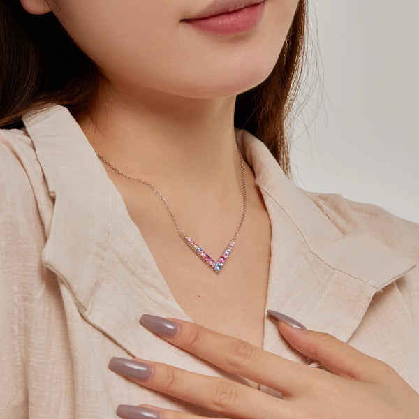 [Clover Jewelrys]Collar con Corte Redondo Adornado