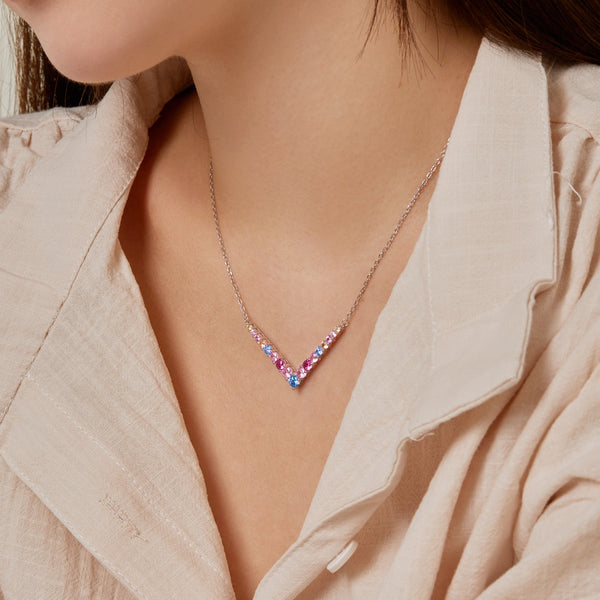 [Clover Jewelrys]Collar con Corte Redondo Adornado