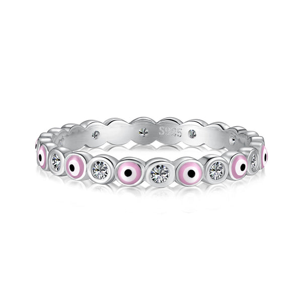 [Clover Jewelrys]Anillo diario vibrante de forma redonda brillante
