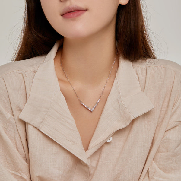 [Clover Jewelrys]Collar con Corte Redondo Adornado
