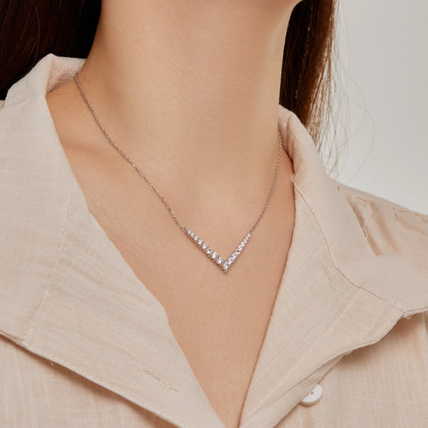 [Clover Jewelrys]Collar con Corte Redondo Adornado