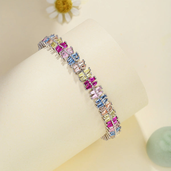 [Clover Jewelrys]Pulsera de Fiesta Multicorte Brillante y Exquisita