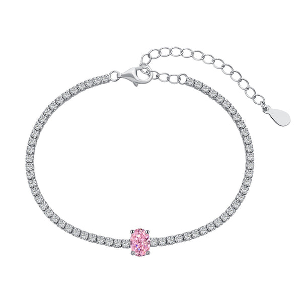 [Clover Jewelrys]0.75 Carats Exquisita Pulsera de Uso Diario con Corte Ovalado