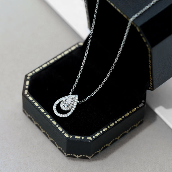 [Clover Jewelrys]Collar con circonita talla pera brillante