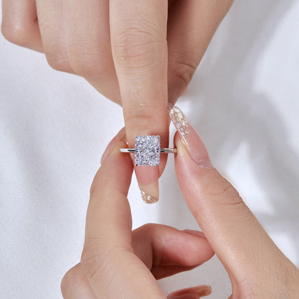 [Clover Jewelrys]4.0 Carat Ornate Enchanting Radiand Cut Banquet Ring