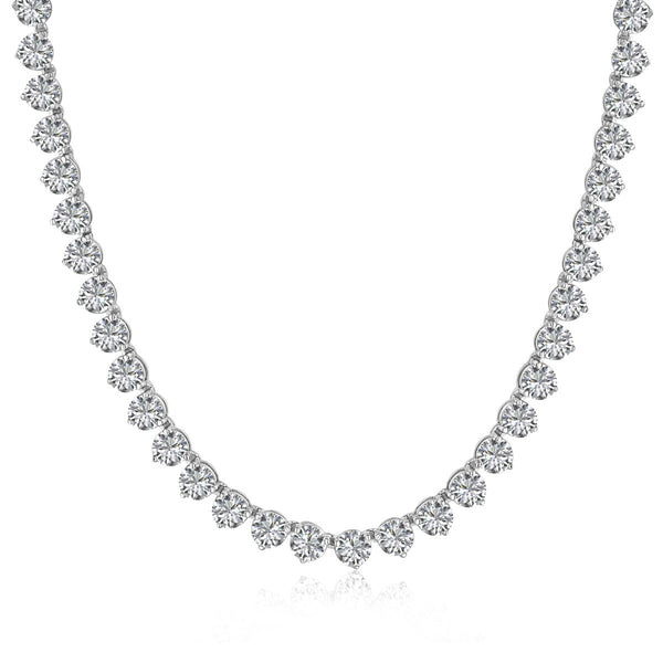[Clover Joyas] Collar tenis de corazón tallado adornado