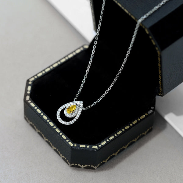 [Clover Jewelrys]Collar con circonita talla pera brillante
