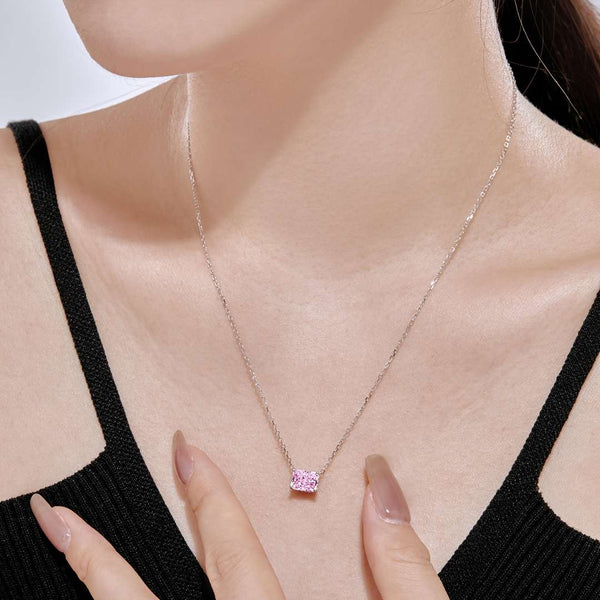 [CloverJewelrys]Lujoso collar cuadrado colorido
