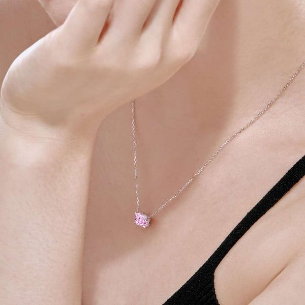 [CloverJewelrys]Lujoso collar cuadrado colorido