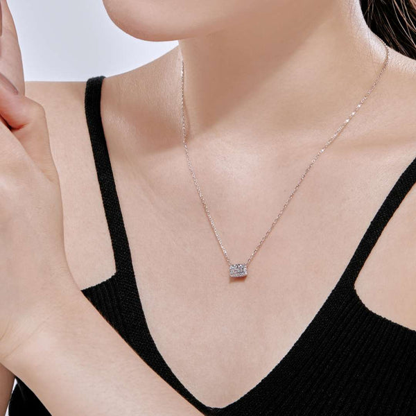 [CloverJewelrys]Lujoso collar cuadrado colorido