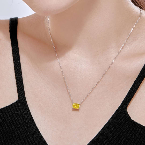 [CloverJewelrys]Lujoso collar cuadrado colorido