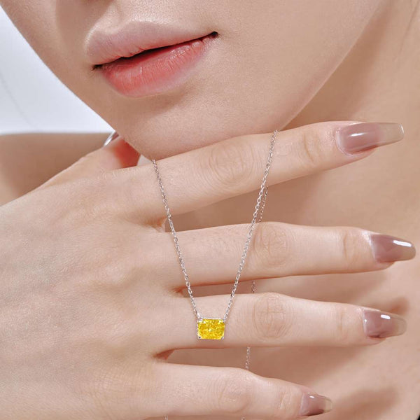 [CloverJewelrys]Lujoso collar cuadrado colorido