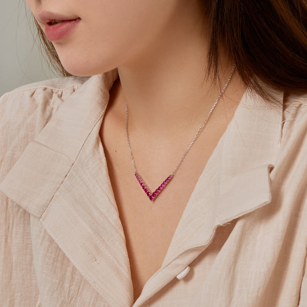 [Clover Jewelrys]Collar con Corte Redondo Adornado