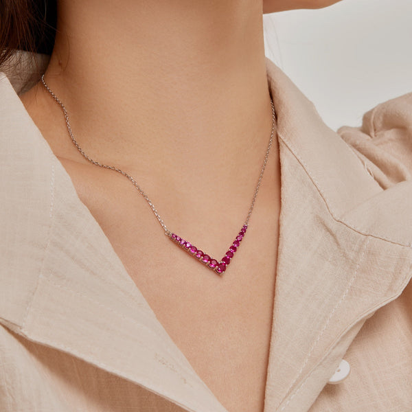 [Clover Jewelrys]Collar con Corte Redondo Adornado