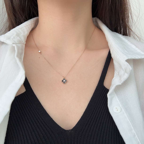 [Clover Jewelrys]Delicado Collar con Forma de Flor