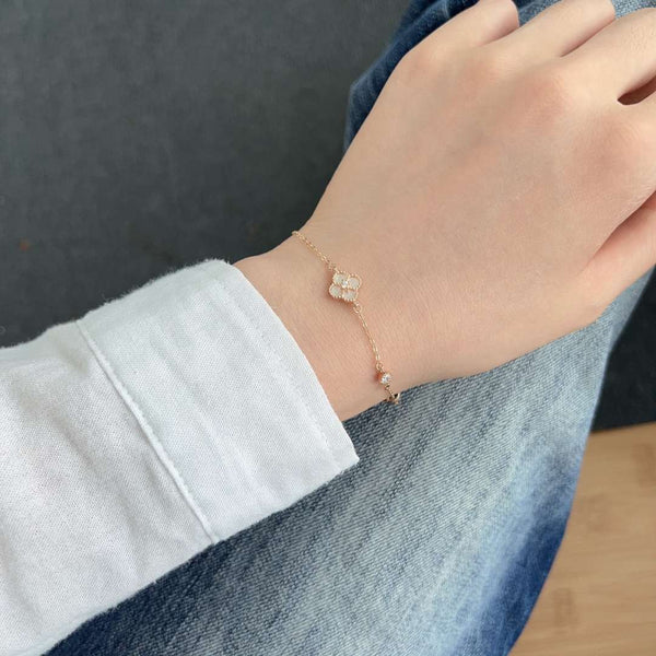 [Clover Jewelrys]Delicada pulsera de trébol de cuatro hojas