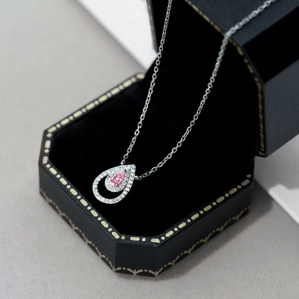 [Clover Jewelrys]Collar con circonita talla pera brillante