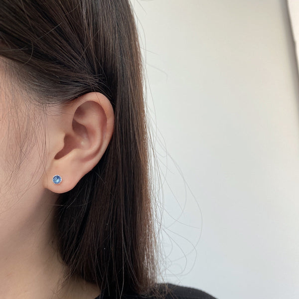 [Clover Jewelrys]Pendientes redondos brillantes y coloridos