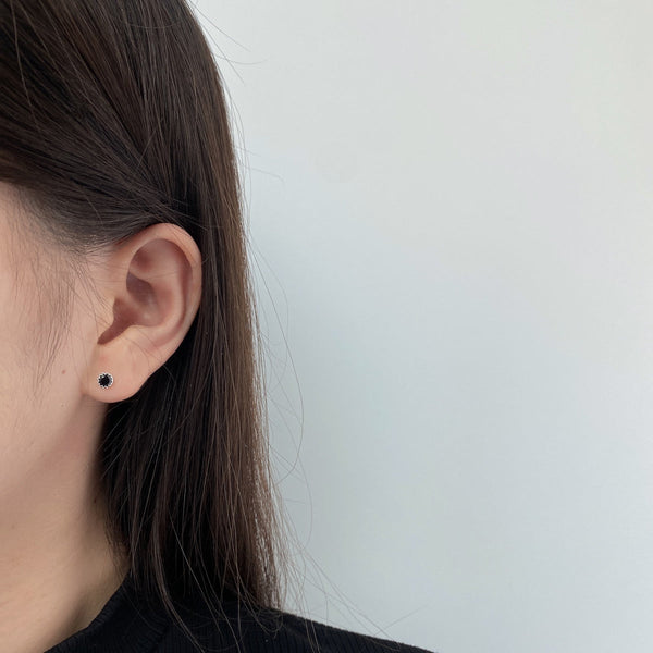 [Clover Jewelrys]Pendientes redondos brillantes y coloridos