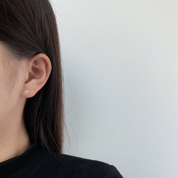 [Clover Jewelrys]Pendientes redondos brillantes y coloridos
